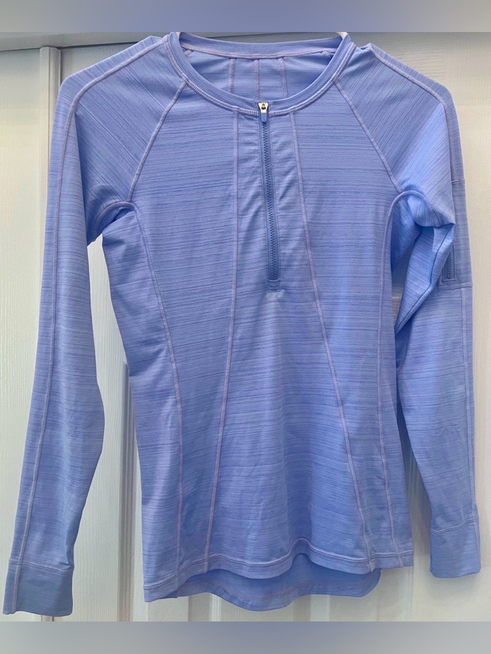 Athleta Periwinkle Quarter Zip Long Sleeve Running Top XXS